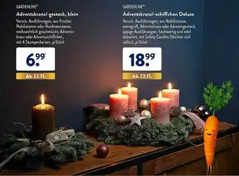 Aldi Süd Gardenline Adventskranz Oder -gesteck, Klein Oder -schiffchen Deluxe Angebot