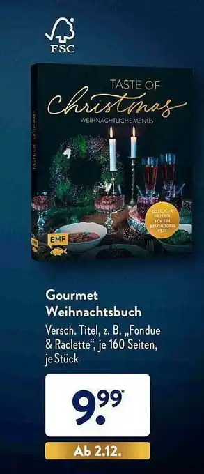 Aldi Süd Gourmet Weihnachtsbuch Angebot