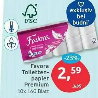 Budni Favora Toilettenpapier Premium Angebot