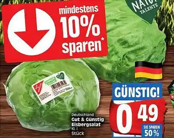 Edeka Deutschland Gut & Günstig Eisbergsalat Angebot