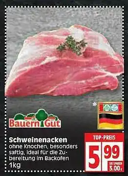 Edeka Bauern Gut Schweinenacken Angebot