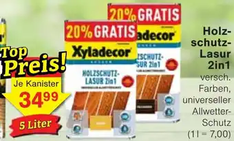 Wiglo Wunderland Xyladecor Holzschutz Lasur 2in1, 5 Liter Angebot