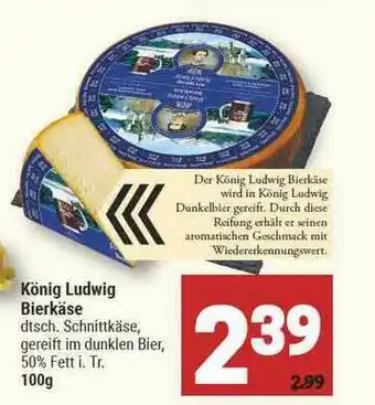 Marktkauf König Ludwig Bierkäse Angebot