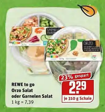 REWE Rewe To Go Orzo Salat Oder Garnelen Salat Angebot