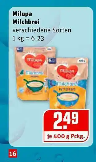 REWE Milupa Milchbrei Angebot