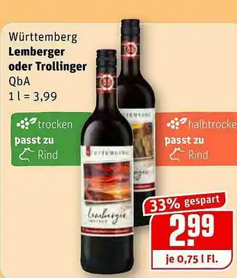 REWE Lemberger Oder Trollinger Angebot