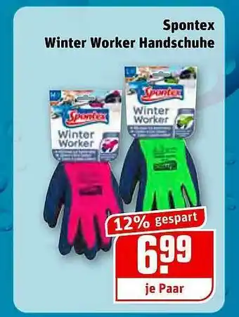 REWE Spontex Winter Worker Handschuhe Angebot