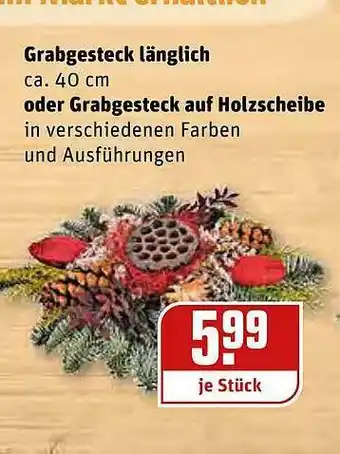 REWE Grabgesteck Länglich Oder Grabgesteck Auf Holzscheibe Angebot