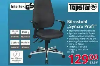 Selgros Bürostuhl „syncro Profi” Topstar Angebot