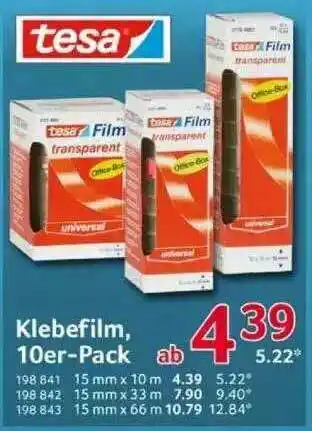 Selgros Klebefilm 10er-pack Tesa Angebot