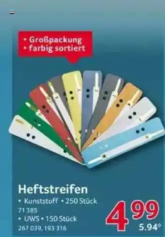 Selgros Heftstreifen Angebot