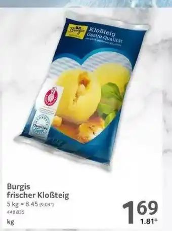 Selgros Burgis Frischer Kloßteig Angebot