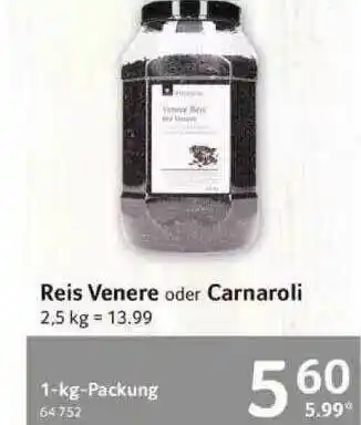 Selgros Reis Venere Oder Carnaroli Angebot