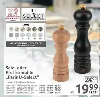 Selgros Salz- Oder Pfeffermühle „paris U-select” Angebot