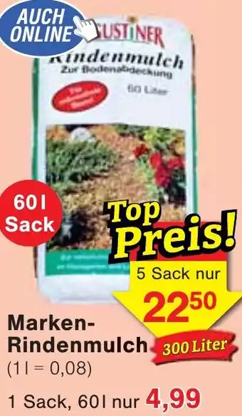 Wiglo Wunderland Marken Rindenmulch 60 L Sack Angebot