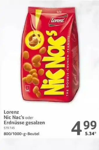 Selgros Lorenz Nic Nac's Oder Erdnüsse Gesalzen Angebot