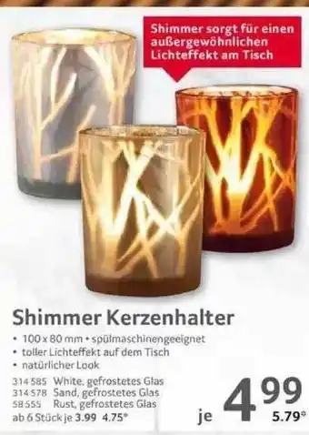 Selgros Shimmer Kerzenhalter Angebot