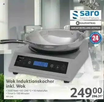 Selgros Wok Induktionskocher Inkl. Wok Saro Angebot