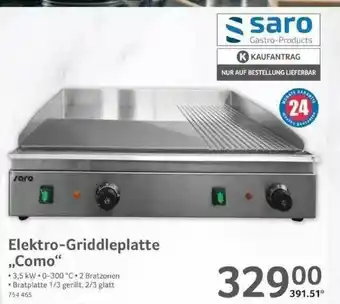 Selgros Elektro-griddleplatte „como” Saro Angebot