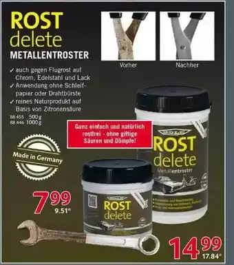 Selgros Roste Delete Metallentroster Angebot