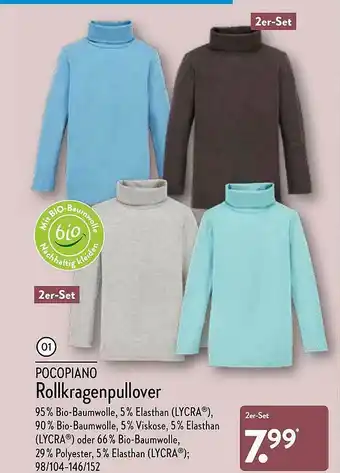 Aldi Nord Pocopiano Rollkragenpullover Angebot