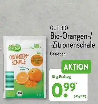 Aldi Nord Gut Bio Bio-orangen- Oder -zitronenschale Angebot