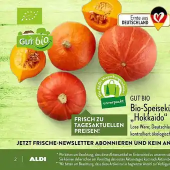 Aldi Nord Gut Bio Bio-speisekürbis „hokkaido” Angebot