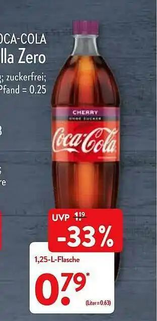 Aldi Nord Coca-cola Zero Angebot