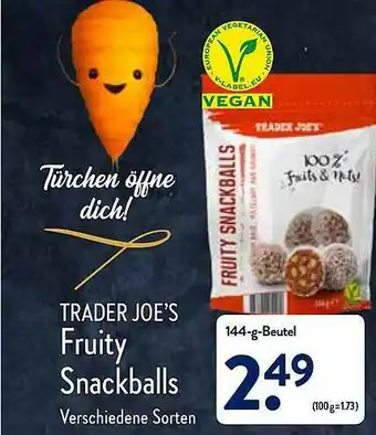 Aldi Nord Trader Joe's Fruity Snackballs Angebot