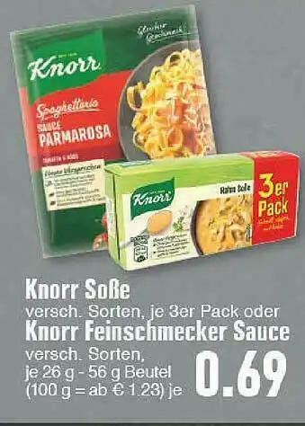 E-Center Knorr Soße Oder Knorr Feinschmecker Sauce Angebot