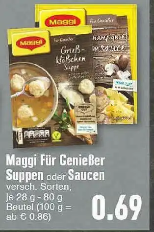 E-Center Maggi Für Genießer Suppen Oder Saucen Angebot