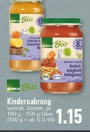 E-Center Edeka Bio Kindernahrung Angebot