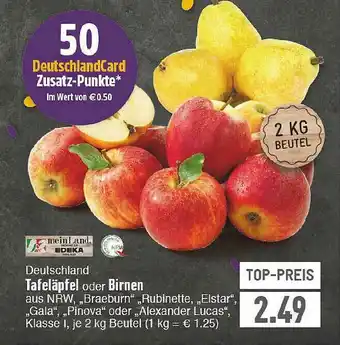 E-Center Meinland Edeka Tafeläpfel Oder Birnen Angebot