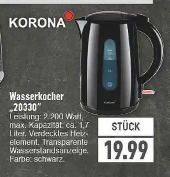 E-Center Korona Wasserkocher 20330 Angebot