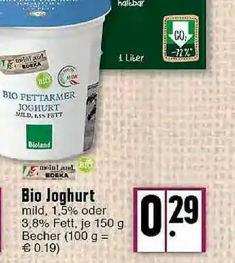 E-Center Meinland Edeka Bio Joghurt Angebot