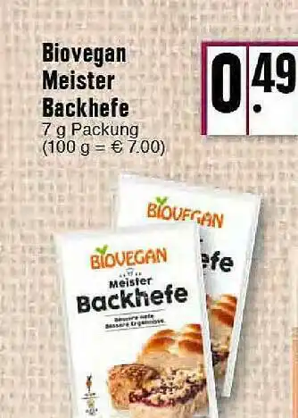 E-Center Biovegan Meister Backhefe Angebot