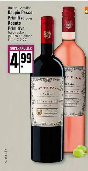 E-Center Doppio Passo Primitivo Oder Rosato Primitivo Angebot