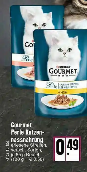 E-Center Gourmet Perle Katzennassnahrung Angebot