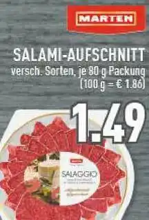 Marktkauf Salami-aufschnitt Marten Angebot