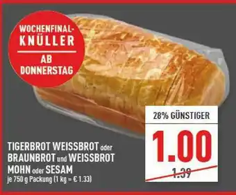 Marktkauf Tigerbrot Weissbrot Oder Braunbrot Und Weissbrot Mohn Oder Sesam Angebot