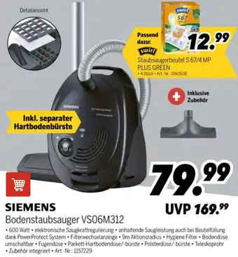 MEDIMAX SIEMENS Bodenstaubsauger VS06M312 Angebot