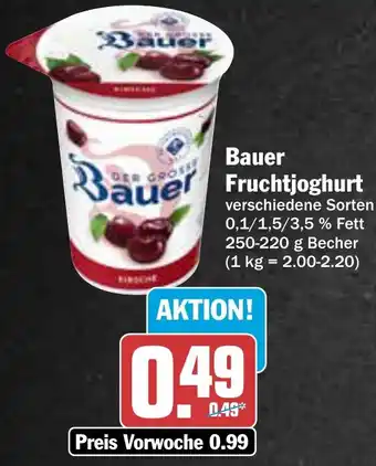 AEZ Bauer Fruchtjoghurt 250-220 g Becher Angebot