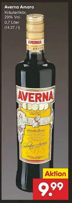 Netto Marken-Discount Averna Amaro Kräuterlikör Angebot