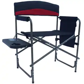 Sonderpreis Baumarkt Comfort Camping Sessel XXL 50 x 63 x 83 cm Schwarz-Rot Angebot