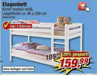 Poco Etagenbett Kiefer Massiv Weiß Angebot