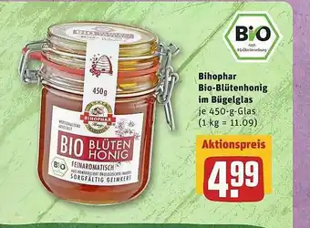 REWE Bihophar Bio-blütenhonig Im Bügelglas Angebot