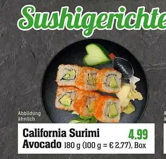 Scheck-in-Center California Surimi Avocado Angebot