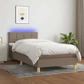 ManoMano Boxspringbett,Schlafzimmerbett mit Matratze & led Taupe 80x200 cm Stoff vidaXL691946 Angebot