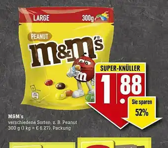 Scheck-in-Center M&m's Angebot