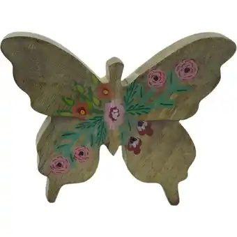 ManoMano Brauner Holzschmetterling - Schmetterlingsfigur 12x15x3cm - Marrón - Signes Grimalt Angebot